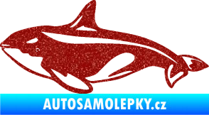 Samolepka Velryba 004 levá Ultra Metalic červená