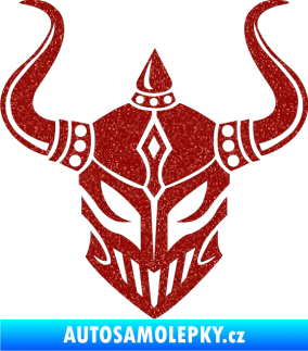 Samolepka Vikingská helma Ultra Metalic červená