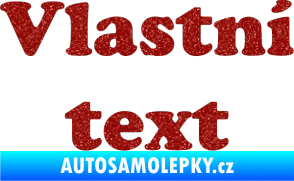 Samolepka Vlastní text - Cooper Black Ultra Metalic červená