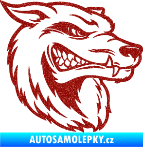 Samolepka Vlk 016 pravá Ultra Metalic červená