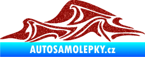 Samolepka Vlny 002 levá moře Ultra Metalic červená