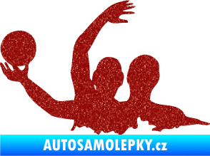 Samolepka Vodní pólo 001 levá Ultra Metalic červená