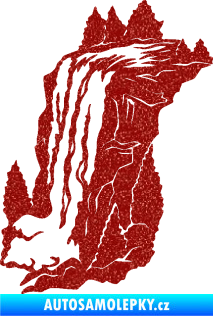 Samolepka Vodopád levá krajina Ultra Metalic červená
