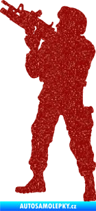 Samolepka Voják 004 levá Ultra Metalic červená