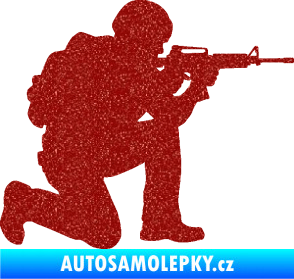 Samolepka Voják 007 pravá Ultra Metalic červená