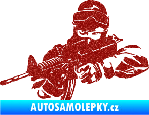 Samolepka Voják 009 levá Ultra Metalic červená