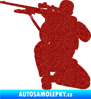 Samolepka Voják 010 levá sniper Ultra Metalic červená