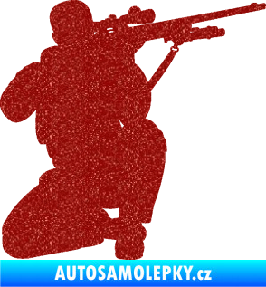 Samolepka Voják 010 pravá sniper Ultra Metalic červená