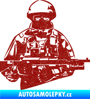 Samolepka Voják 013 pravá Ultra Metalic červená