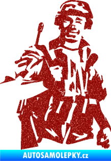 Samolepka Voják 014 pravá Ultra Metalic červená