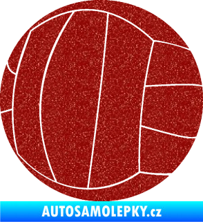 Samolepka Volejbalový míč 003 Ultra Metalic červená