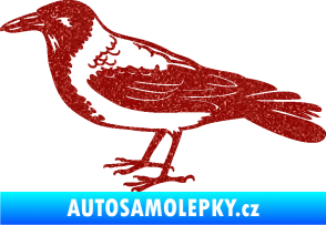 Samolepka Vrána 001 levá Ultra Metalic červená