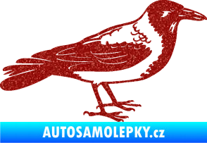 Samolepka Vrána 001 pravá Ultra Metalic červená