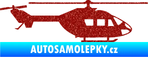 Samolepka Vrtulník 001 pravá helikoptéra Ultra Metalic červená