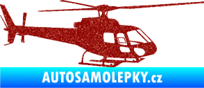 Samolepka Vrtulník 002 pravá helikoptéra Ultra Metalic červená