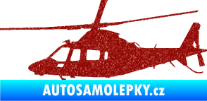 Samolepka Vrtulník 004 levá helikoptéra Ultra Metalic červená