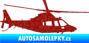 Samolepka Vrtulník 004 pravá helikoptéra Ultra Metalic červená