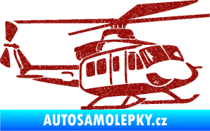 Samolepka Vrtulník 010 pravá helikoptéra Ultra Metalic červená