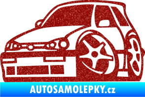 Samolepka VW Golf 3 karikatura levá Ultra Metalic červená