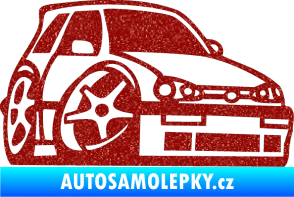 Samolepka VW Golf 3 karikatura pravá Ultra Metalic červená