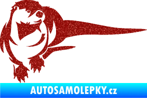 Samolepka Vydra 001 pravá Ultra Metalic červená