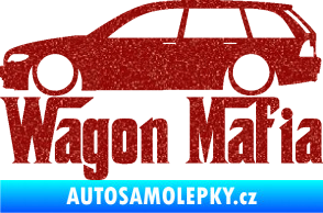 Samolepka Wagon Mafia 002 nápis s autem Ultra Metalic červená