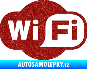 Samolepka Wifi 001 Ultra Metalic červená