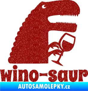 Samolepka Wino - saur 001 pravá vínečko Ultra Metalic červená