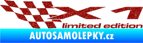 Samolepka X1 limited edition levá Ultra Metalic červená