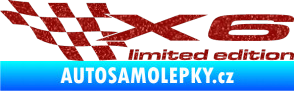Samolepka X6 limited edition levá Ultra Metalic červená