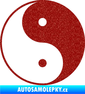 Samolepka Yin yang - logo JIN a JANG Ultra Metalic červená