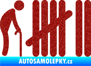 Samolepka Zářezy 005  Ultra Metalic červená