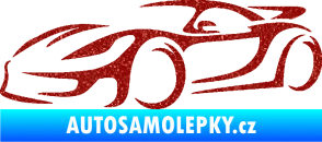 Samolepka Závodní auto 002 levá Ultra Metalic červená