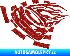 Samolepka Závodní auto 004 levá Ultra Metalic červená