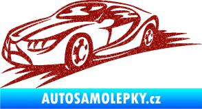 Samolepka Závodní auto 007 levá Ultra Metalic červená