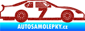 Samolepka Závodní auto 008 Ultra Metalic červená