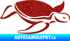 Samolepka Želva 002 pravá Ultra Metalic červená