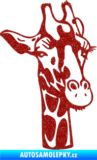 Samolepka Žirafa 001 pravá Ultra Metalic červená