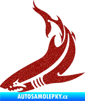 Samolepka Žralok 005 levá Ultra Metalic červená