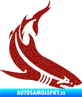 Samolepka Žralok 005 pravá Ultra Metalic červená