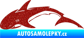 Samolepka Žralok 007 levá Ultra Metalic červená