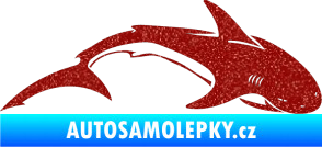Samolepka Žralok 007 pravá Ultra Metalic červená
