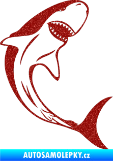 Samolepka Žralok 010 pravá Ultra Metalic červená
