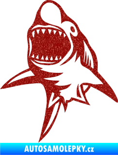 Samolepka Žralok 011 levá Ultra Metalic červená