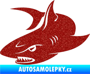 Samolepka Žralok 012 levá Ultra Metalic červená