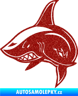 Samolepka Žralok 013 levá Ultra Metalic červená