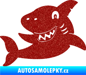 Samolepka Žralok 019 levá Ultra Metalic červená
