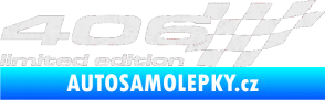Samolepka 406 limited edition pravá Ultra Metalic bílá