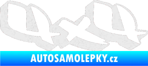 Samolepka 4x4 varianta 001 Ultra Metalic bílá