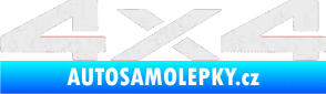 Samolepka 4x4 varianta 002 Ultra Metalic bílá